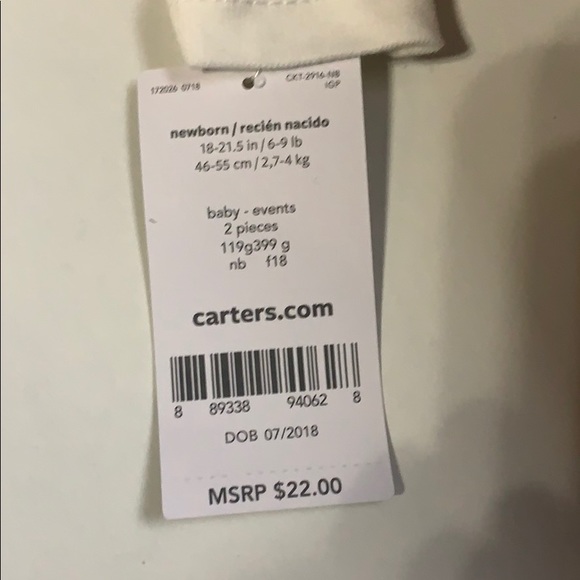 NWT  Carter’s size NB Santa’s Helper onesie - Picture 5 of 5